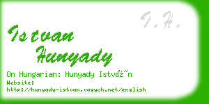 istvan hunyady business card